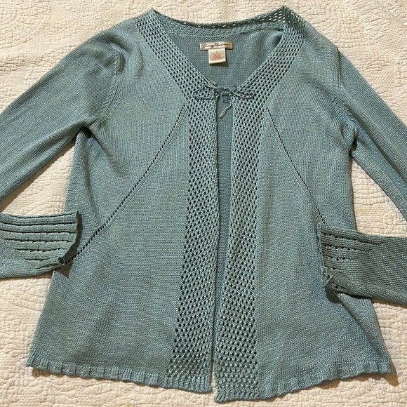 Tommy Bahama Crochet Cardigan. XS - Picture 7 of 10